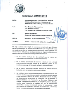 Circular se cancelan los convivios en las dependencias del Estado de Guatemala