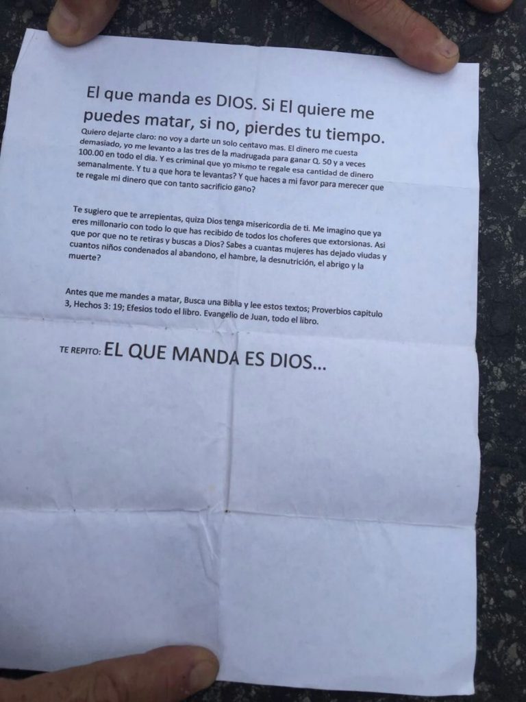 Carta de piloto asesinado