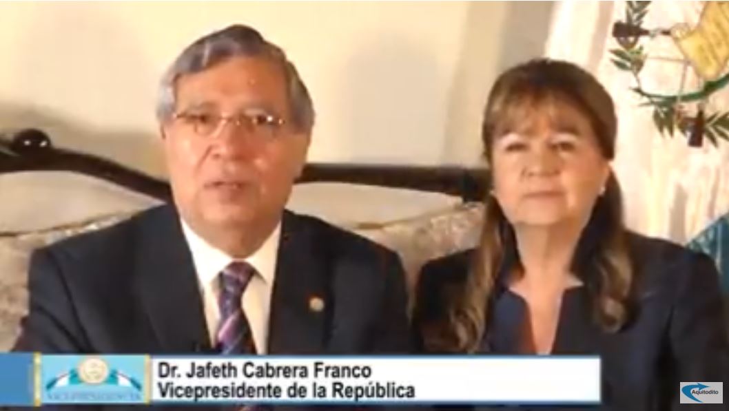 Vicepresidente Jafeth Cabrera envía saludo navideño a guatemaltecos