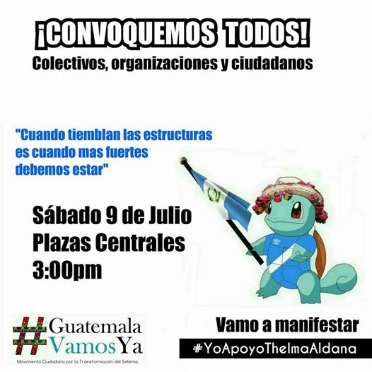 Manifestación Apoyo a Thelma Aldana