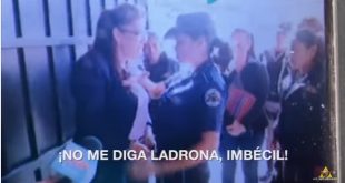 ¡Estúpida, no me diga ladrona idiota!