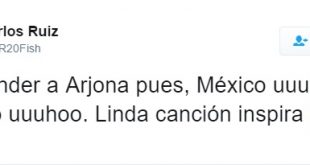 Carlos “El Pescado” Ruiz Crítica con un Tuit a los que Defienden a Ricardo Arjona