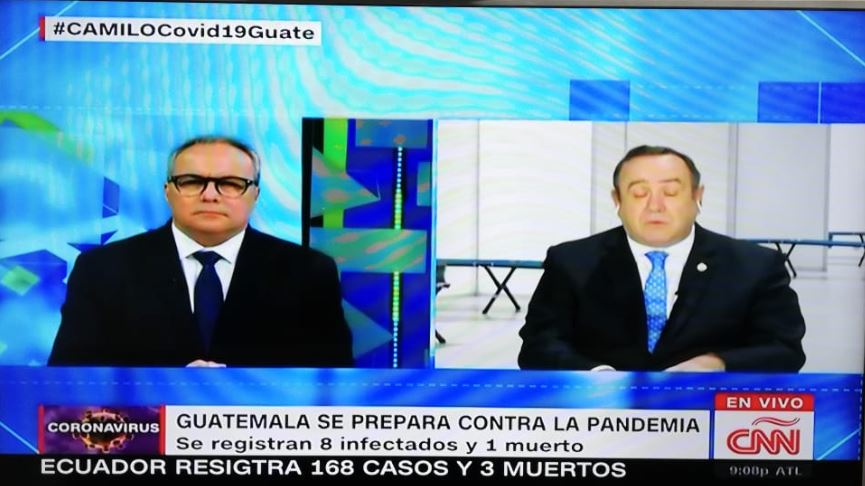 Alejandro Giammattei confirma el octavo caso de contagio de Coronavirus