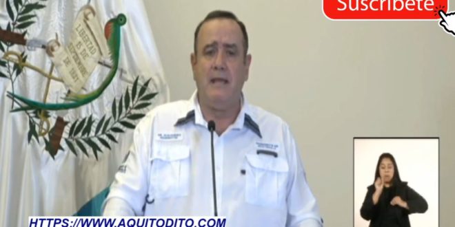 Alejandro Giammattei da nuevas disposiciones hasta el 19 de abril