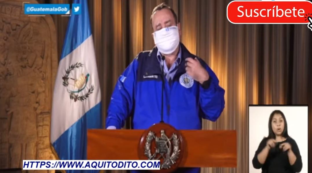 Alejandro Giammattei en Conferencia de Prensa indica aumento de contagiados