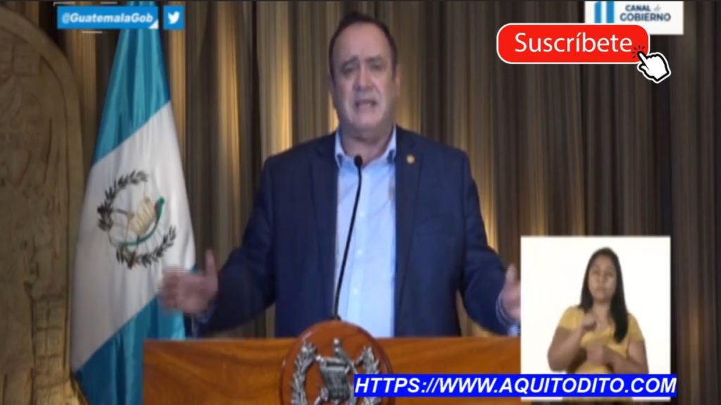 Presidente Alejandro Giammattei confirma 22 casos y sube a 316 contagiados