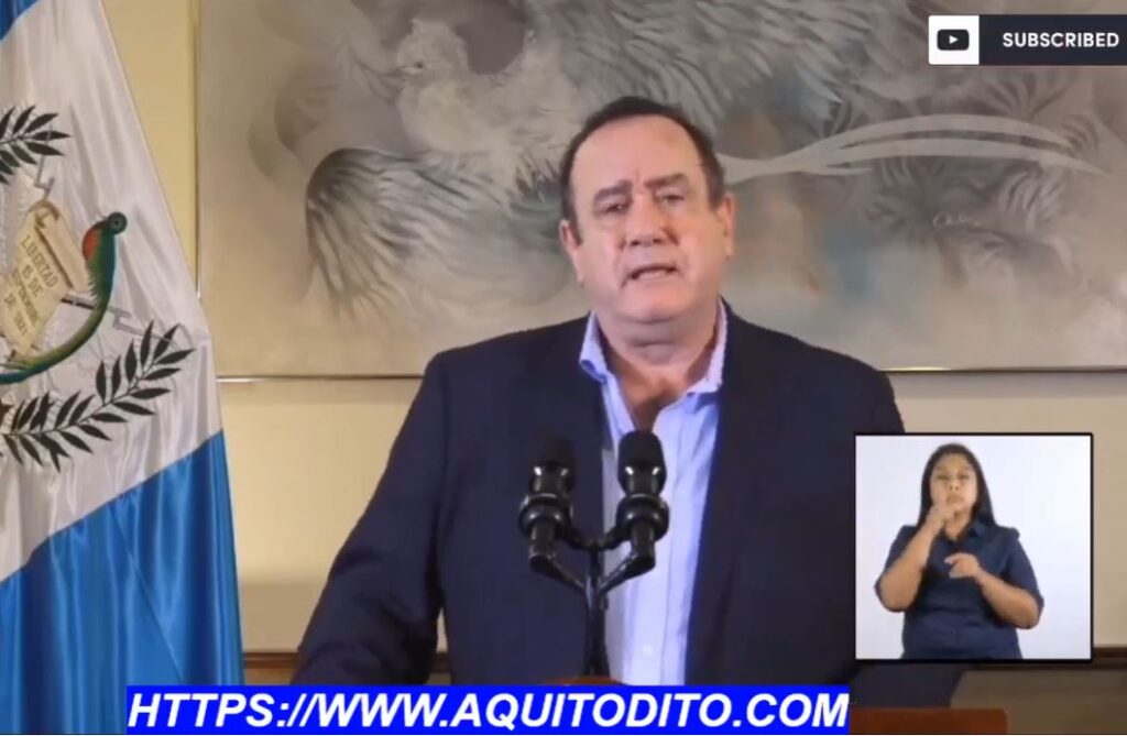 Alejandro Giammattei presenta nuevas restricciones por el Aumento de Contagiados de Coronavirus