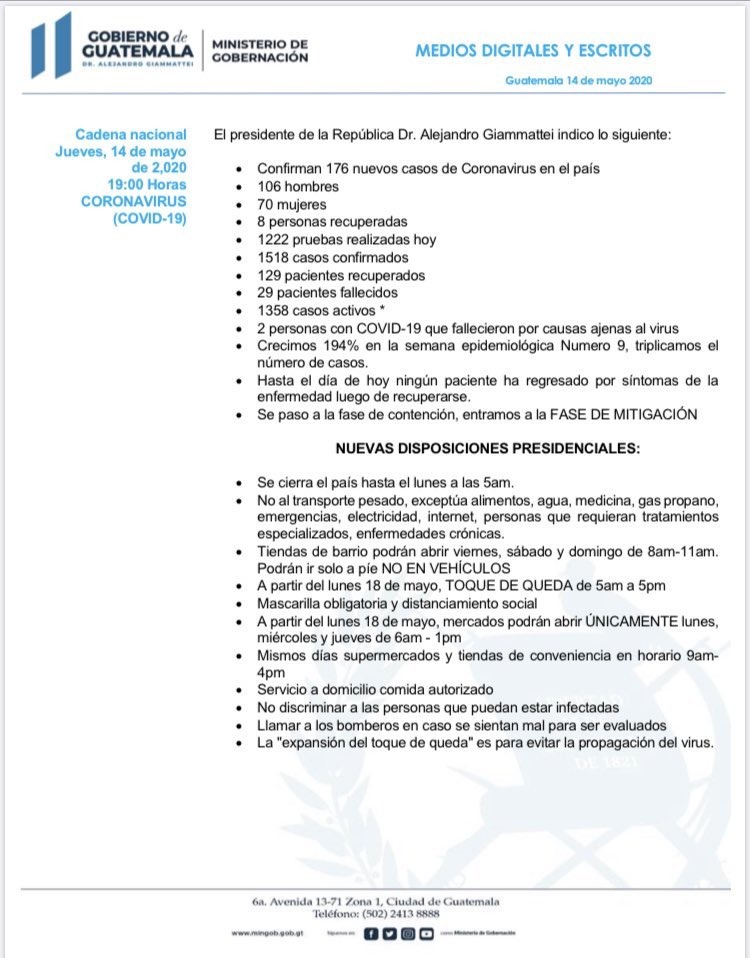Disposiciones Oficiales del Presidente Alejandro Giammattei