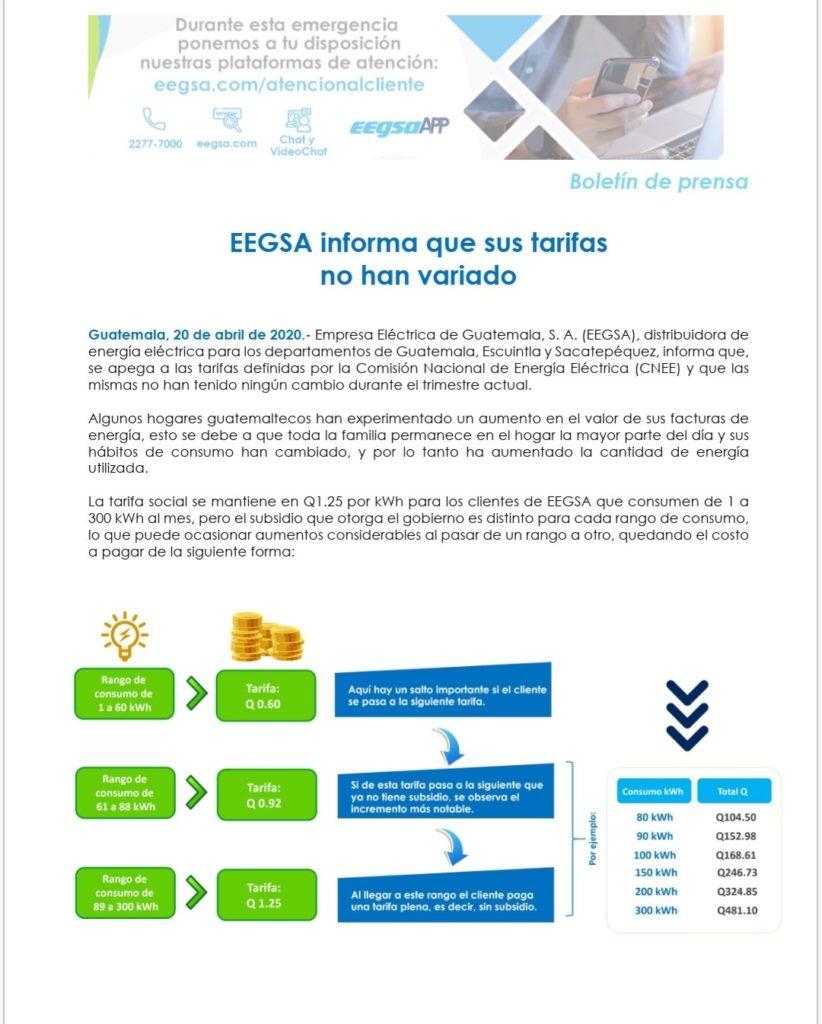 Empresa Eléctrica justifica el cobro
