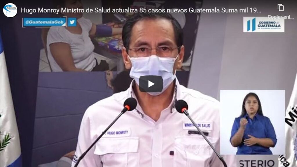 Hugo Monroy Ministro de Salud actualiza nuevos casos en Guatemala