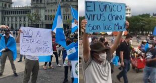 Protesta Contra el Encierro en Guatemala