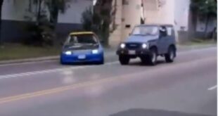 Automóvil a excesiva velocidad