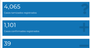 1101 casos nuevos de coronavirus