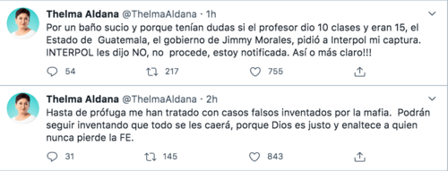 Thelma Aldana se pronuncia