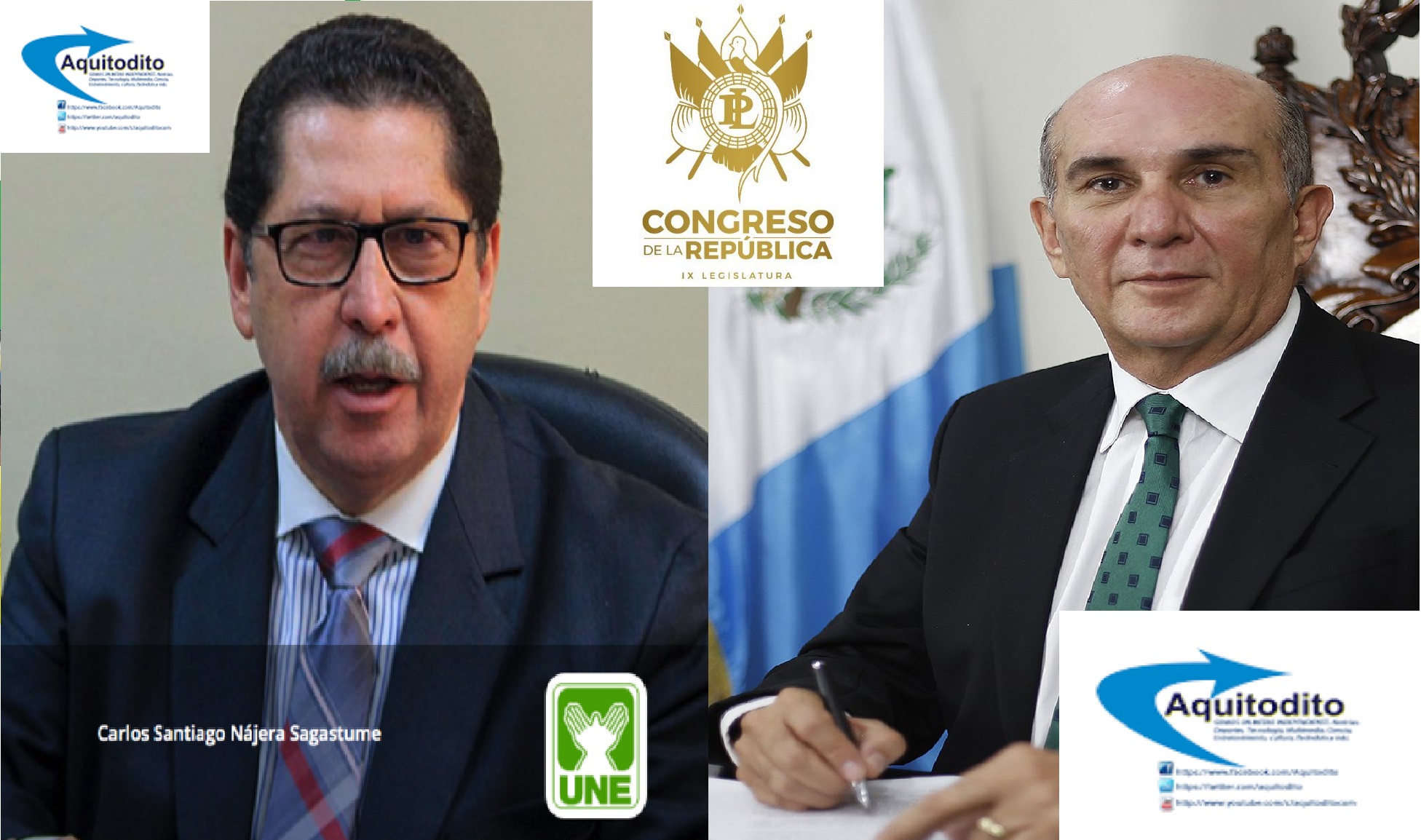 Diputados Carlos Nájera y Mario Taracena dejarán la curul luego de 20 años en el Congreso de Guatemala