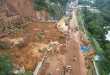 derrumbe en el km 24 de carretera a El Salvador